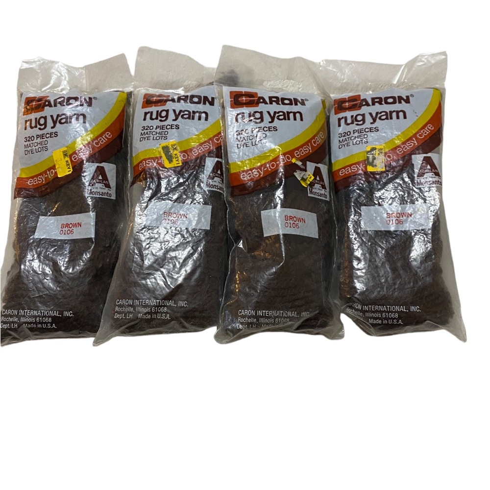 Caron Rug Yarn Brown Latch Hook 4 packs